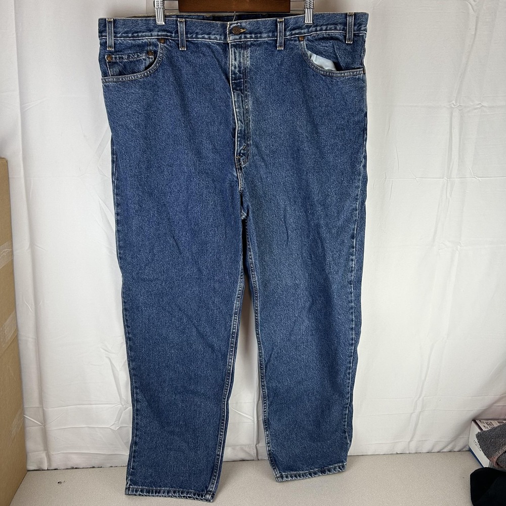 Levis 540 Jeans Mens 46x30 Blue‎ Medium Wash Relaxed Fit Tapered Leg Denim